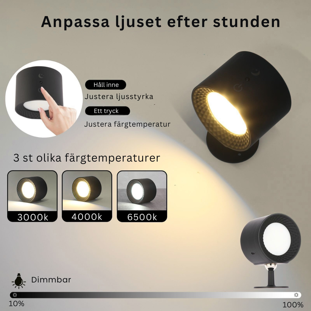 LUMO Freja™ - Trådlös Vägglampa